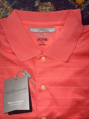 🌴Greg Norman Mens Shirt Activewear Short Sleeve Polo Size L